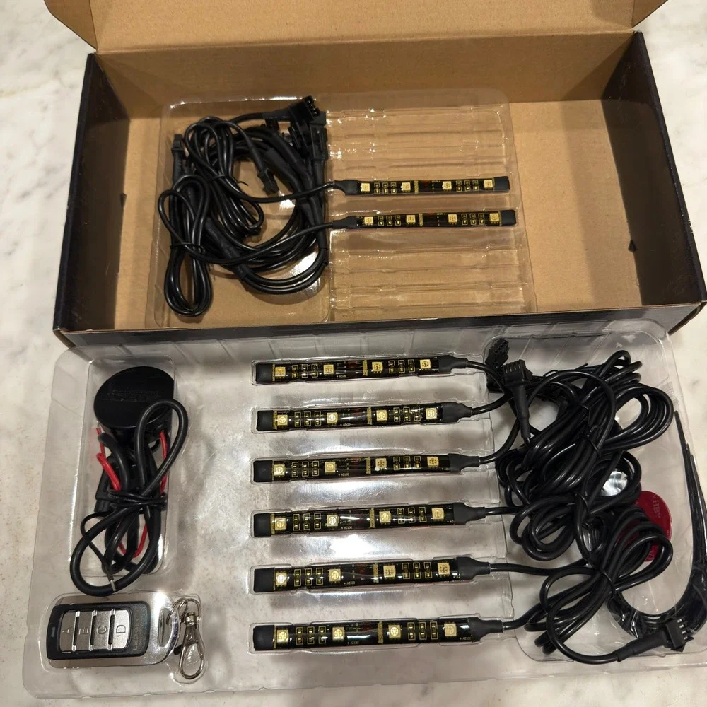 LEDGlow Million Color Mini‎ Motorcycle Lighting Kit 8pc Advanced Remote